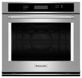 KitchenAid - 27" Built-In Single Electric Convection Wall Oven - Stainless steel